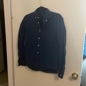 Men’s button-down checkered print black and blue sz s j crew